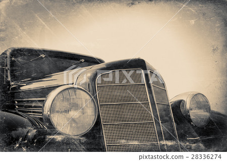 fragment of old car, vintage stylized fragment of old car, vintage stylized 28336274