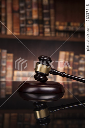 Law and justice concept, Brown wooden background Law and justice concept, Brown wooden background 28337348