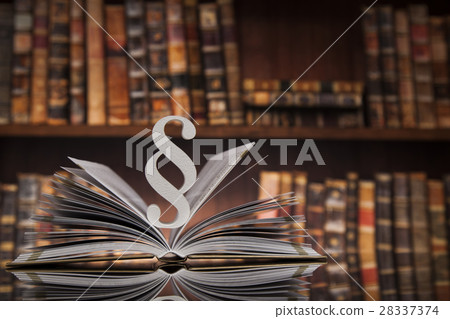 Paragraph and Law books, justice concept,Courtroom Paragraph and Law books, justice concept,Courtroom 28337374