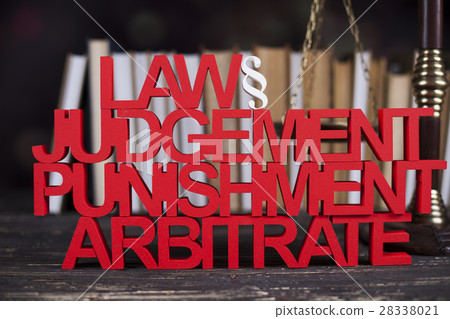 Law and justice concept, legal code and scales 28338021