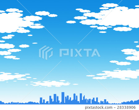 Sky and clouds and the cityscape - Stock Illustration [28338906] - PIXTA