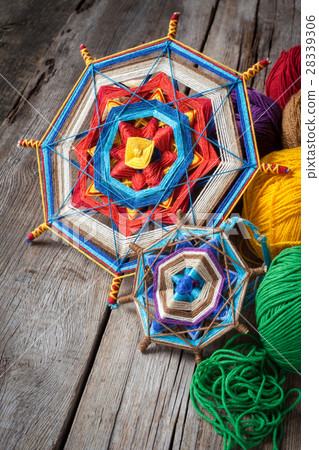 Knitted mandala and yarn Knitted mandala and yarn 28339306