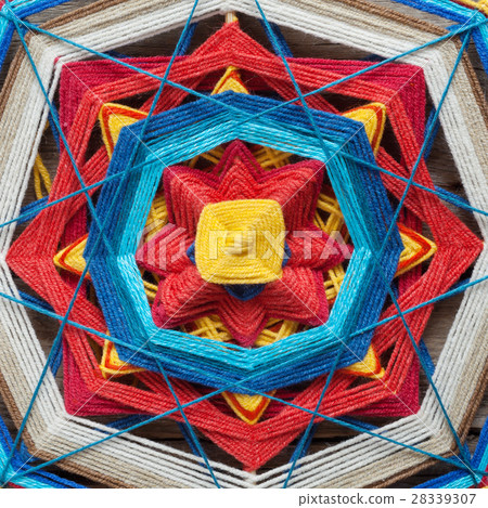 Knitted mandala closeup Knitted mandala closeup 28339307