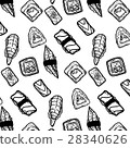 Sushi vector sketch set. Hand drawn design 28340626