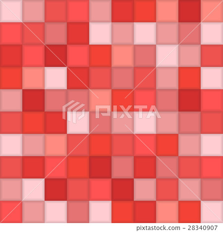 Color Red Mosaic Tile Square. Background. Color Red Mosaic Tile Square. Background. 28340907