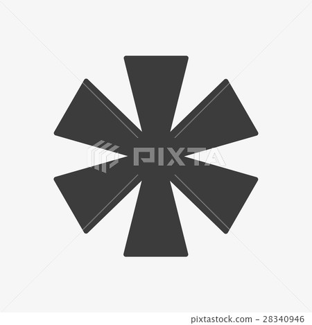 Star Icon, Asterisk. Flat Icon. Star Icon, Asterisk. Flat Icon. 28340946
