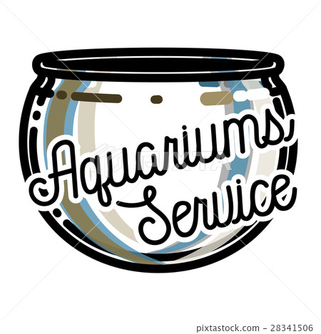 Color vintage aquariums service emblem Color vintage aquariums service emblem 28341506