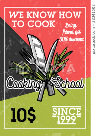 Color vintage cooking school banner Color vintage cooking school banner 28341508