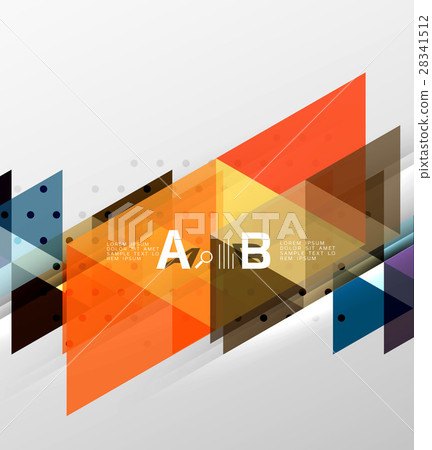 Color transparent trianlge tiles with infographic 28341512