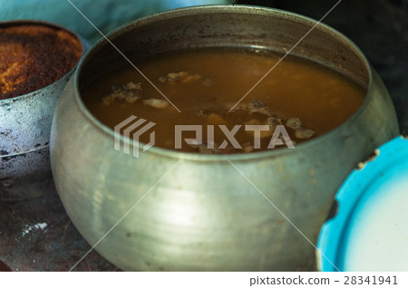 cooking meals in a Russian stove 28341941