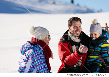 parenthood, fashion, season and people concept - 28342774