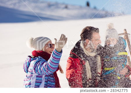 parenthood, fashion, season and people concept - 28342775