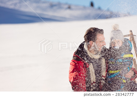 parenthood, fashion, season and people concept - 28342777