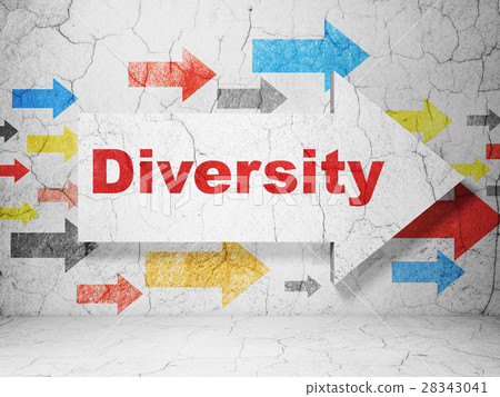 Finance concept: arrow with Diversity on grunge 28343041