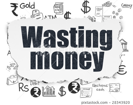 Currency concept: Wasting Money on Torn Paper 28343920