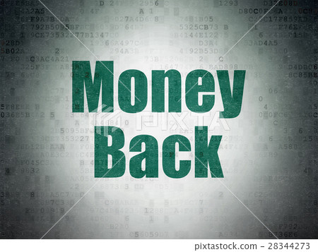 Finance concept: Money Back on Digital Data Paper 28344273
