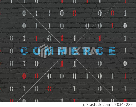Finance concept: Commerce on wall background Finance concept: Commerce on wall background 28344282
