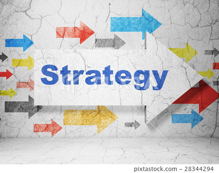 Business concept: arrow with Strategy on grunge Business concept: arrow with Strategy on grunge 28344294