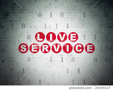 Business concept: Live Service on Digital Data 28344327