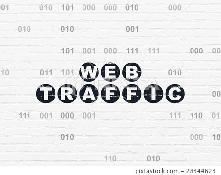 Web development concept: Web Traffic on wall 28344623
