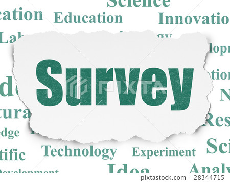 Science concept: Survey on Torn Paper background Science concept: Survey on Torn Paper background 28344715