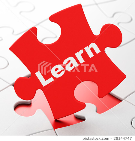 Education concept: Learn on puzzle background Education concept: Learn on puzzle background 28344747
