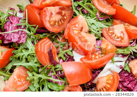 Close up photo of green healthy salad Close up photo of green healthy salad 28344820
