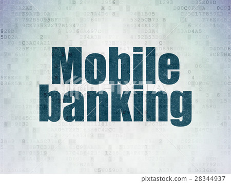 Money concept: Mobile Banking on Digital Data Money concept: Mobile Banking on Digital Data 28344937