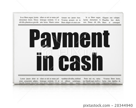 Banking concept: newspaper headline Payment In 28344940