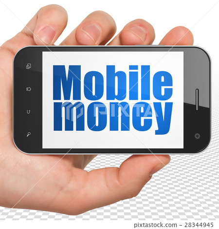 Banking concept: Hand Holding Smartphone with 28344945