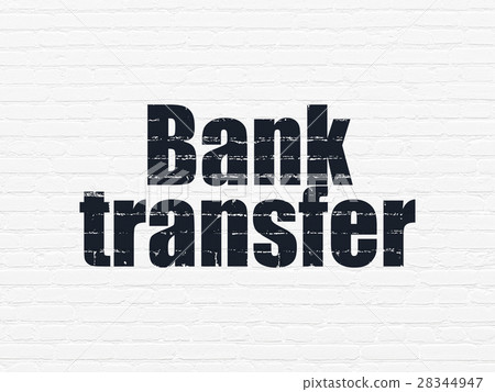 Money concept: Bank Transfer on wall background Money concept: Bank Transfer on wall background 28344947