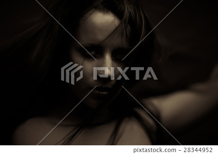 emotion expression dark girl face emotion expression dark girl face 28344952