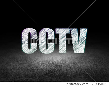 Protection concept: CCTV in grunge dark room 28345006