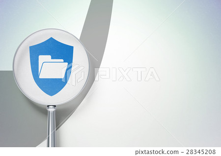 Business concept:  Folder With Shield with optica 28345208