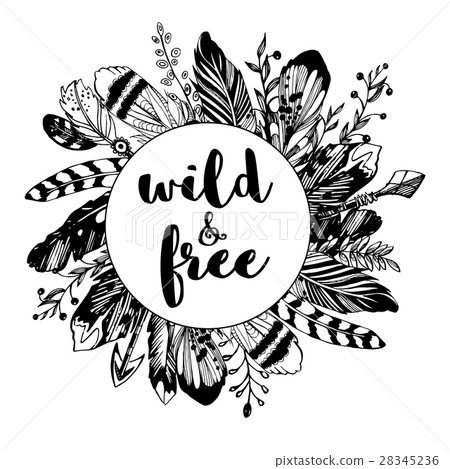 Boho chic image Fashion illustration Boho style Boho chic image Fashion illustration Boho style 28345236