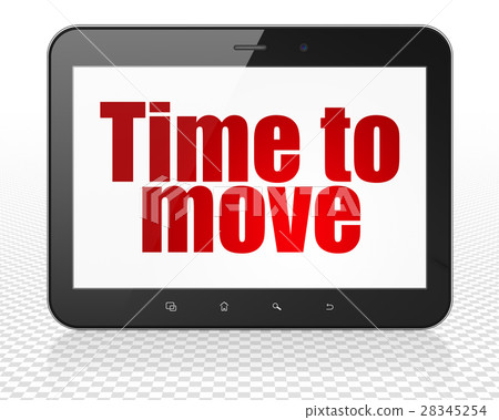 Timeline concept: Tablet Pc Computer with Time to Timeline concept: Tablet Pc Computer with Time to 28345254