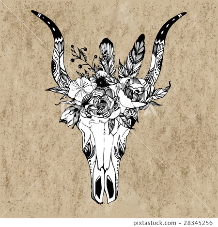 Boho chic VECTOR vintage image Fashion 28345256