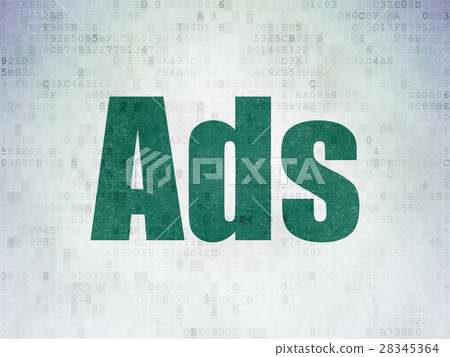 Advertising concept: Ads on Digital Data Paper 28345364
