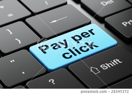 Marketing concept: Pay Per Click on computer Marketing concept: Pay Per Click on computer 28345372