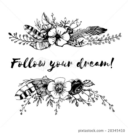 Boho chic image Fashion illustration Boho style Boho chic image Fashion illustration Boho style 28345410