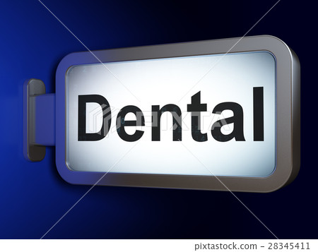 Healthcare concept: Dental on billboard background Healthcare concept: Dental on billboard background 28345411