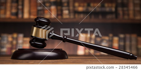 law theme, mallet of the judge, justice scale 28345466