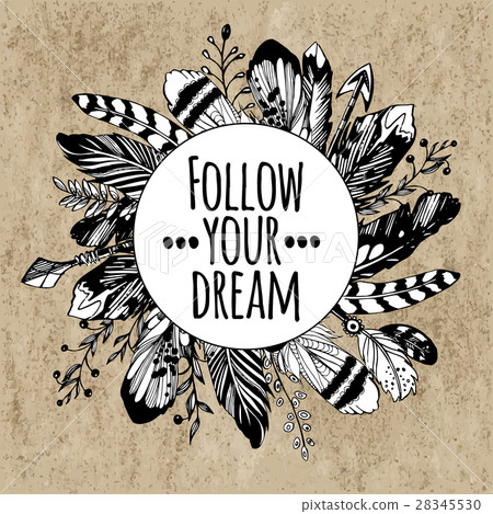 Boho chic VECTOR vintage image Fashion Boho chic VECTOR vintage image Fashion 28345530