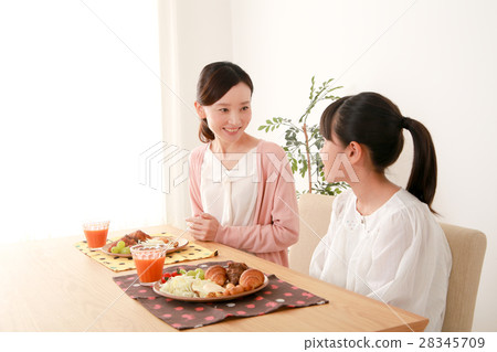 Mother and daughter meal scenery Mother and daughter meal scenery 28345709
