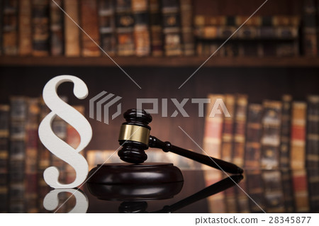 Paragraph, law and justice concept, wooden gavel 28345877