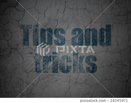Studying concept: Tips And Tricks on grunge wall Studying concept: Tips And Tricks on grunge wall 28345971