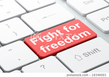 Political concept: Fight For Freedom on computer 28346001