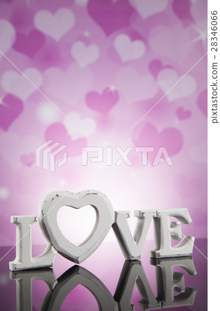 Valentine's day concept with wooden letters love Valentine's day concept with wooden letters love 28346066
