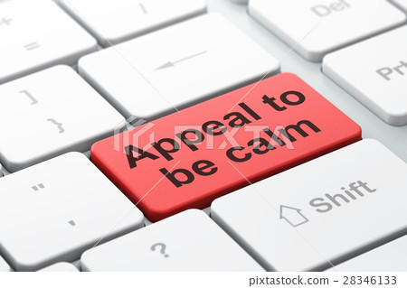 Politics concept: Appeal To Be Calm on computer Politics concept: Appeal To Be Calm on computer 28346133