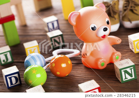Colorful alphabet blocks, baby toy 28346215
